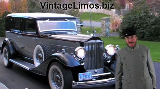 1933 Vintage Packard Limousine from VintageLimos.BIZ for weddings and special events